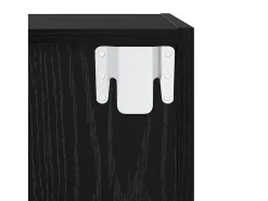 Unidad de pared de roble negro 37 x 37 x 37 cm Madera de ingeniería