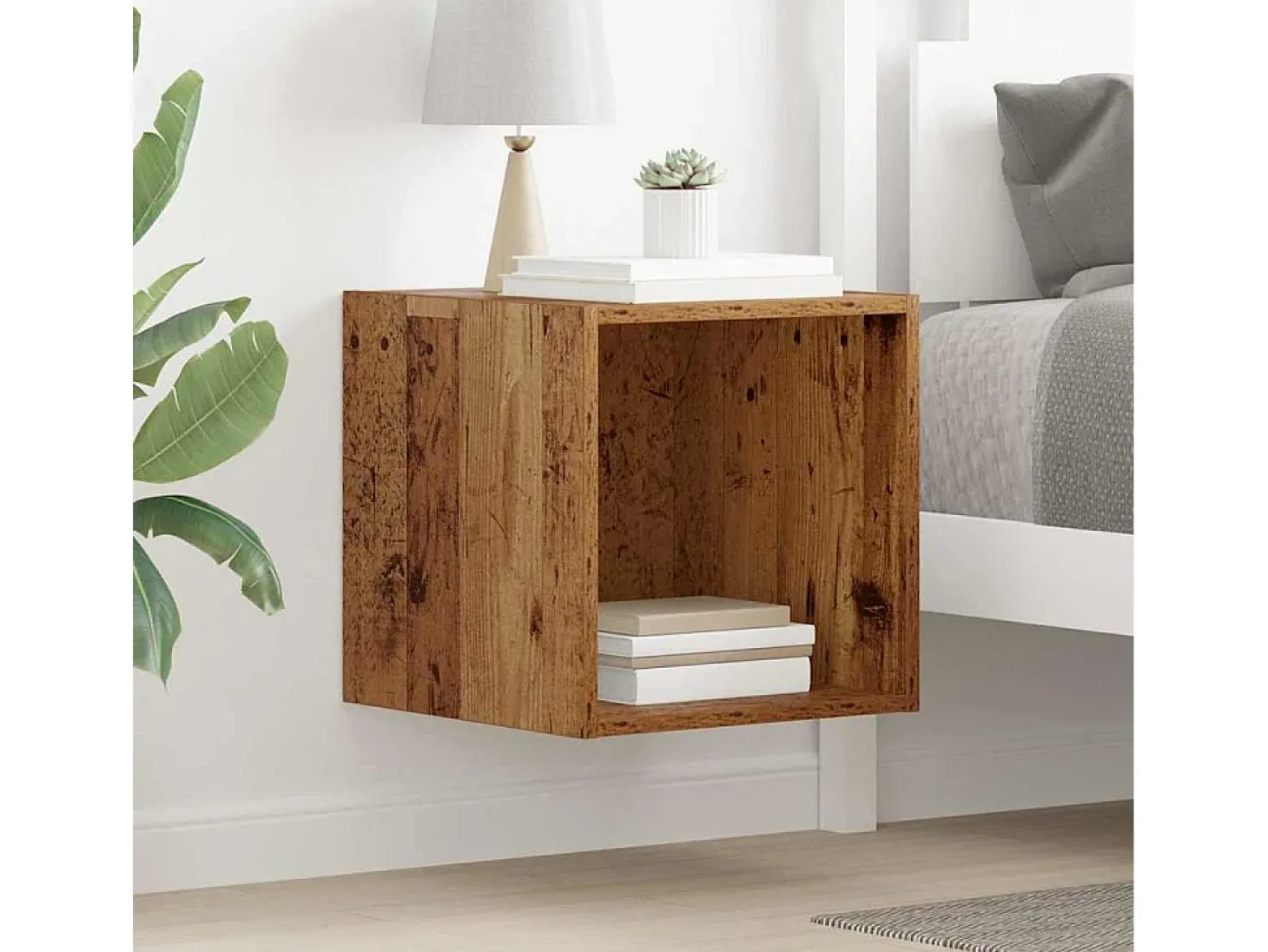 Unidad de pared Madera antigua 37 x 37 x 37 cm Madera de ingeniería
