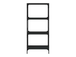 Uusikaupunki Librería de 4 estantes madera ingeniería negro 59x35x132 cm