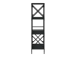 Uusikaupunki Librería de 4 estantes madera ingeniería negro 59x35x132 cm