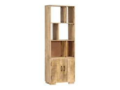 Vendrik Estantería madera maciza de mango 60x35x180 cm