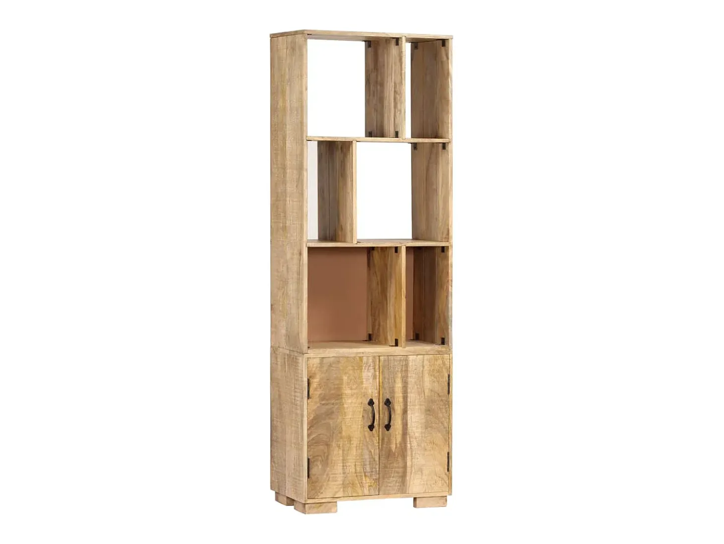 Vendrik Estantería madera maciza de mango 60x35x180 cm