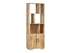 Vendrik Estantería madera maciza de mango 60x35x180 cm