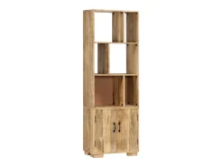Vendrik Estantería madera maciza de mango 60x35x180 cm
