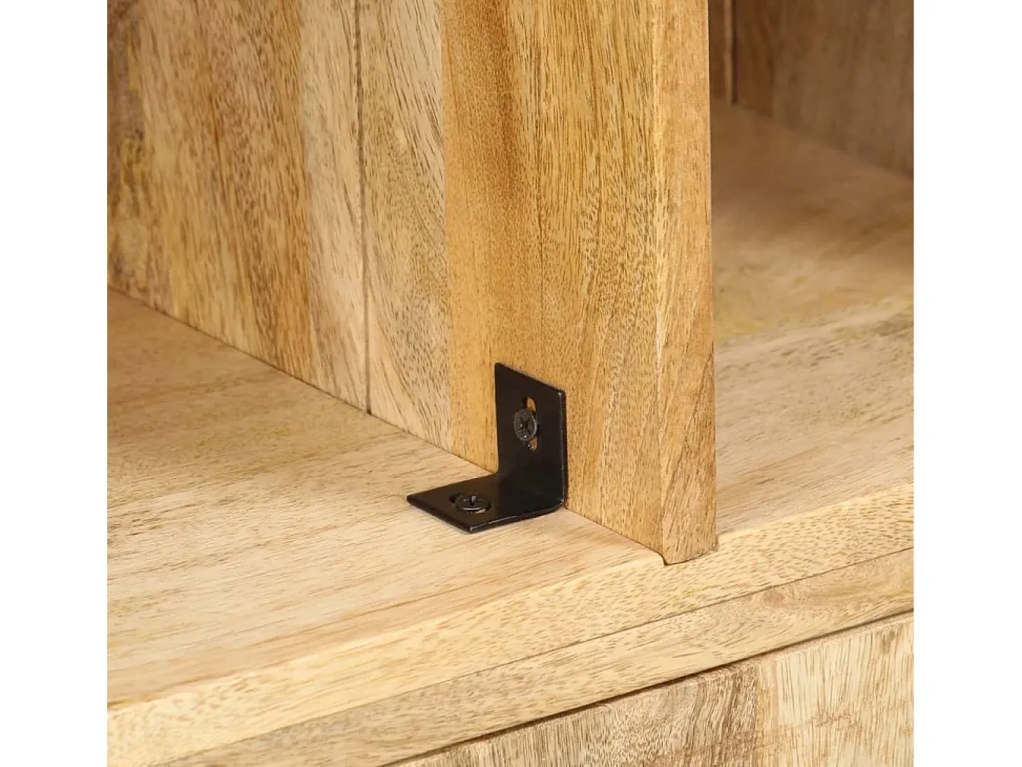 Vendrik Estantería madera maciza de mango 60x35x180 cm