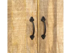 Vendrik Estantería madera maciza de mango 60x35x180 cm