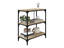 Ventura Estantería contrachapada y acero roble Sonoma 60x33x70,5 cm