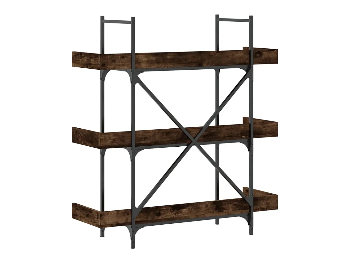 Vero Beach Librería 3 estantes madera ingeniería roble humo 100x33x108,5cm