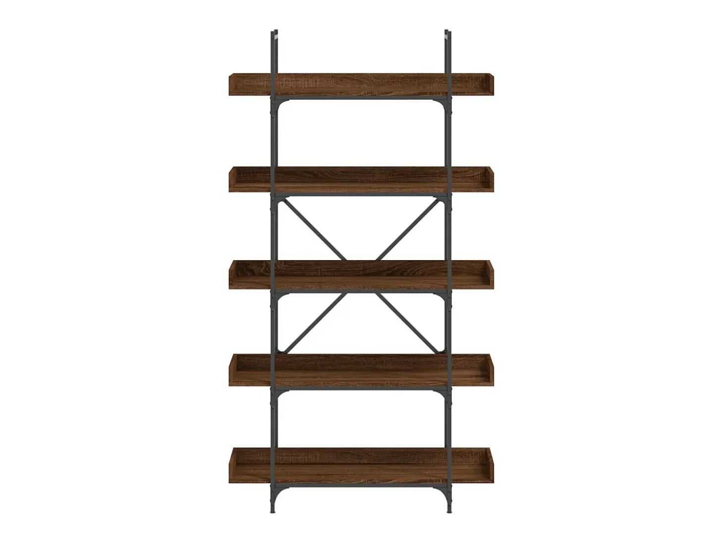Vero Beach Librería 5 estantes madera ingeniería marrón 100x33x180,5 cm