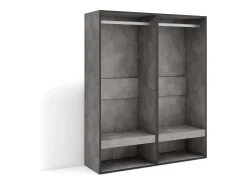 Vestidor abierto, 120x35x145cm, Dormitorio, habitación, Armario, perchero, Cemento