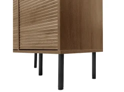 Vetrina con 2 ante in vetro e 4 cassetti - Colore legno scuro