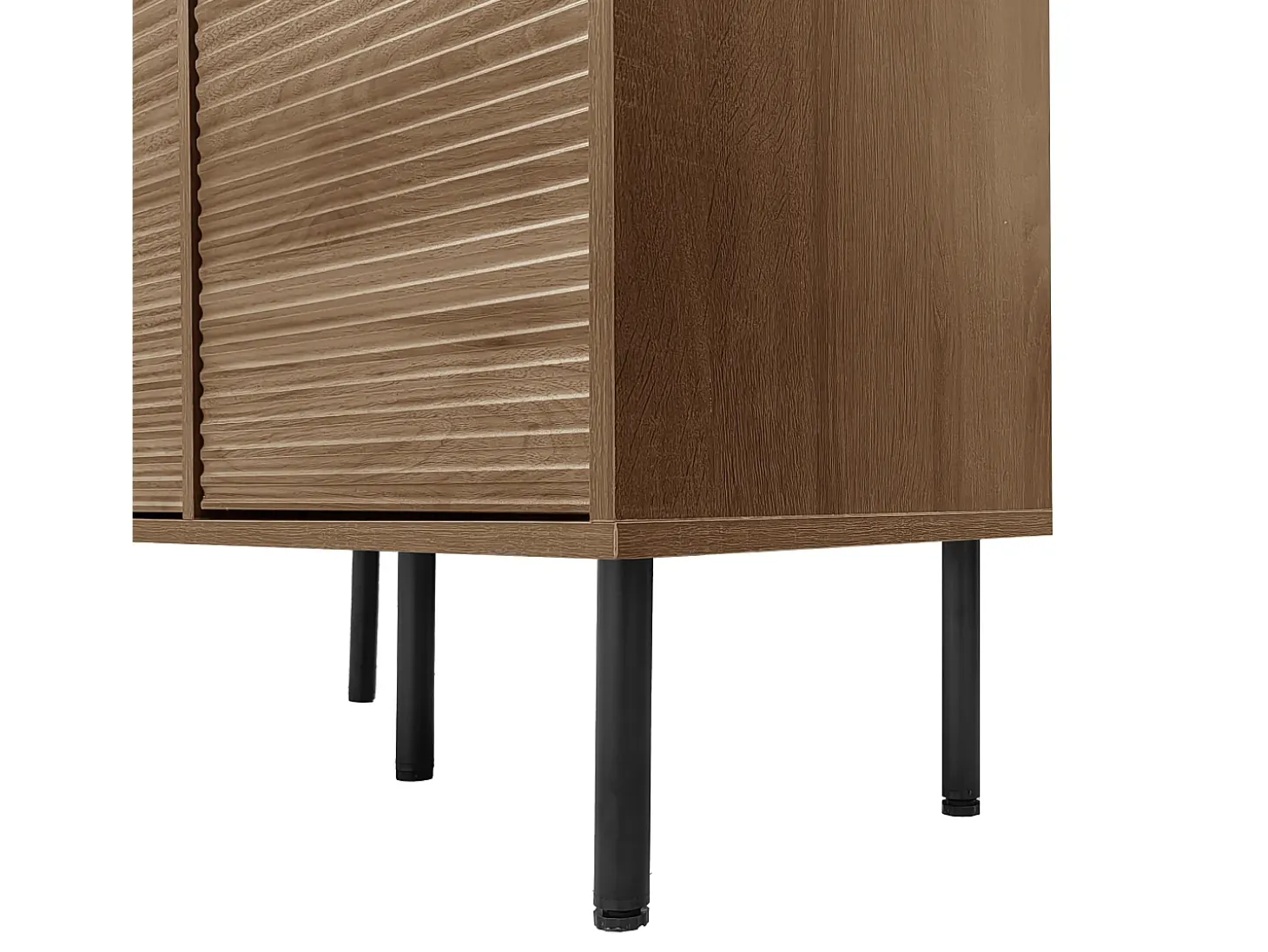 Vetrina con 2 ante in vetro e 4 cassetti - Colore legno scuro