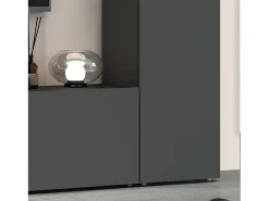 Vibe RT mueble TV moderno gris colgado sistema pared 2 armarios
