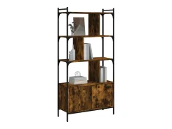 Vilan Estantería con puertas madera roble ahumado 76,5x30x154,5 cm