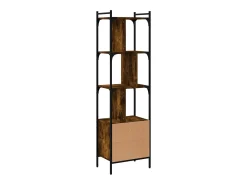 Vilan Estantería con puerta madera roble ahumado 44,5x30x154,5 cm