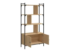 Vilan Librería con puertas roble Sonoma 76,5x30x154,5 cm madera de ingeniería
