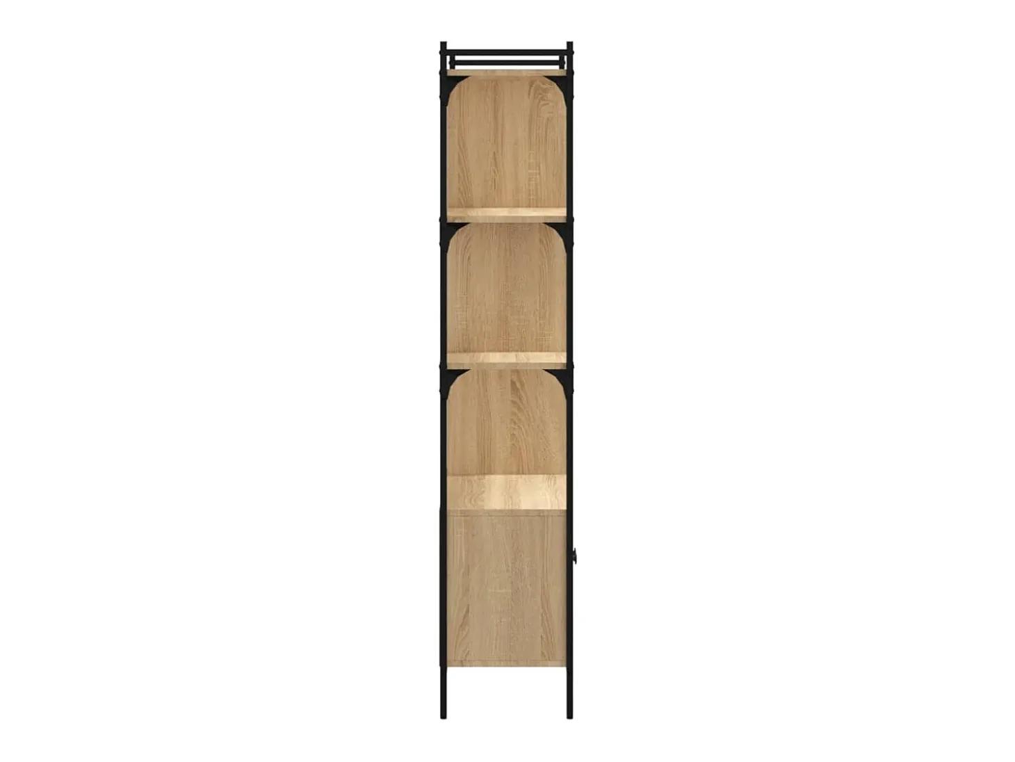Vilan Librería con puertas roble Sonoma 76,5x30x154,5 cm madera de ingeniería