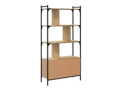 Vilan Librería con puertas roble Sonoma 76,5x30x154,5 cm madera de ingeniería