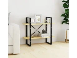 Vista Estantería de 2 niveles madera maciza de pino 80x30x70 cm