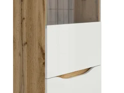 Vitrina 1 puerta June Blanco y Madera