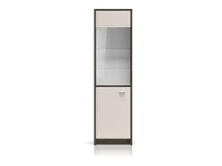 Vitrina 1 puerta Kaius Cachemira y Madera oscura