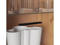Vitrina 1 puerta Solal Madera y Negro