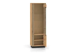 Vitrina 1 puerta Solal Madera y Negro