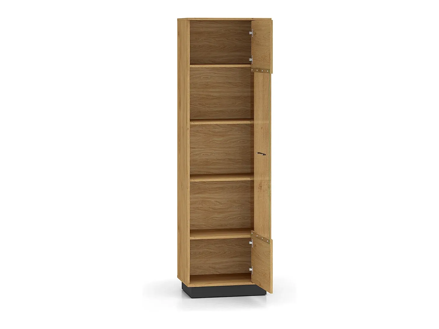 Vitrina 1 puerta Ysia Madera y Negro