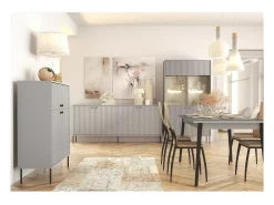Vitrina 2 Puertas - Colección ISIS color gris