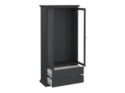 Vitrina 2 puertas acristaladas y 2 cajones L96,2 cm - SOFIA