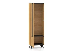 Vitrina 2 puertas apertura hacia la izquierda Soah Madera y Negro