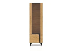 Vitrina 2 puertas apertura hacia la izquierda Soah Madera y Negro