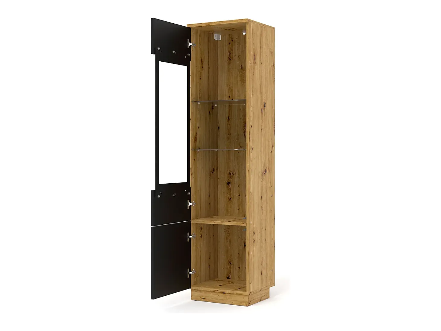 Vitrina 2 puertas Aurus Madera y Negro