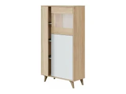 Vitrina 3 puertas Gala acabado roble/blanco 142 cm(alto) 77 cm(ancho)33 cm(largo)
