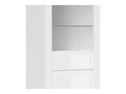 Vitrina 2 puertas Hella Blanco y Madera