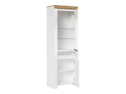 Vitrina 2 puertas Hella Blanco y Madera