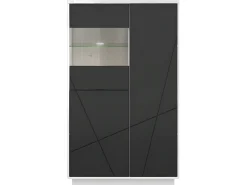 Vitrina 3 puertas Sven Blanco y Negro