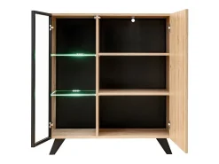 Vitrina baja de diseño NIELSEN – 2 puertas con iluminación LED integrada