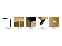 VITRINA baja TINO + LED. Mueble decorativo estilo escandinavo, diseño para tu salón.