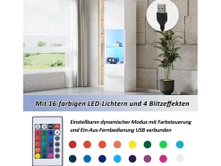Vitrina blanca brillante con iluminación LED, estante de cristal, MDF, (45x35x160 cm)