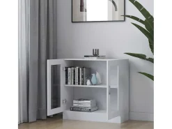Vitrina Blanca 82,5x30,5x80 cm Madera de ingeniería