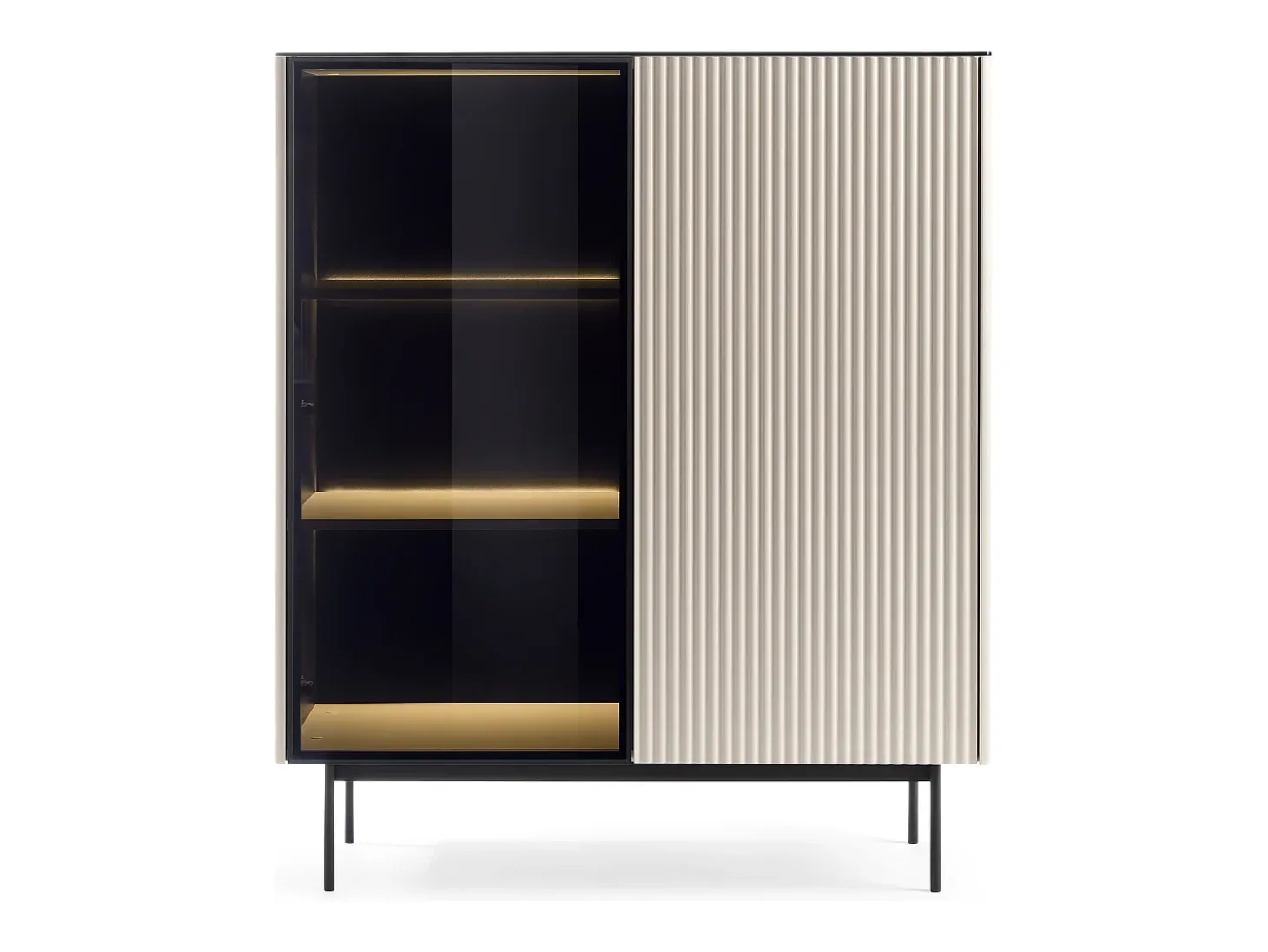 Vitrina, cachemira, 107 x 126 x 39 cm
