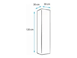 Vitrina colgante para Salón comedor en Negro con LED 30x30x120cm Berit LD