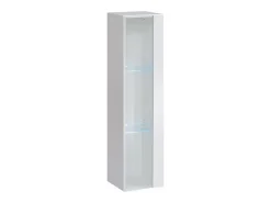Vitrina colgante para Salón comedor en Negro con LED 30x30x120cm Berit LD