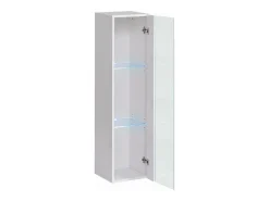 Vitrina colgante para Salón comedor en Negro con LED 30x30x120cm Berit LD
