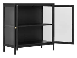 Vitrina Dalby, Negro, 35x80x80 cm, Kendra Home