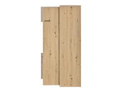 Vitrina de 150 cm Vitrina de natural con iluminación LED y estantes de almacenamiento - para salones y oficinas