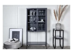 Vitrina de acero de 2 puertas Misha