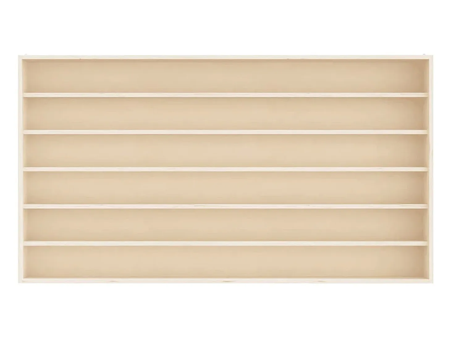 Vitrina de colección de madera con 6 estantes 100x8,5x55 cm