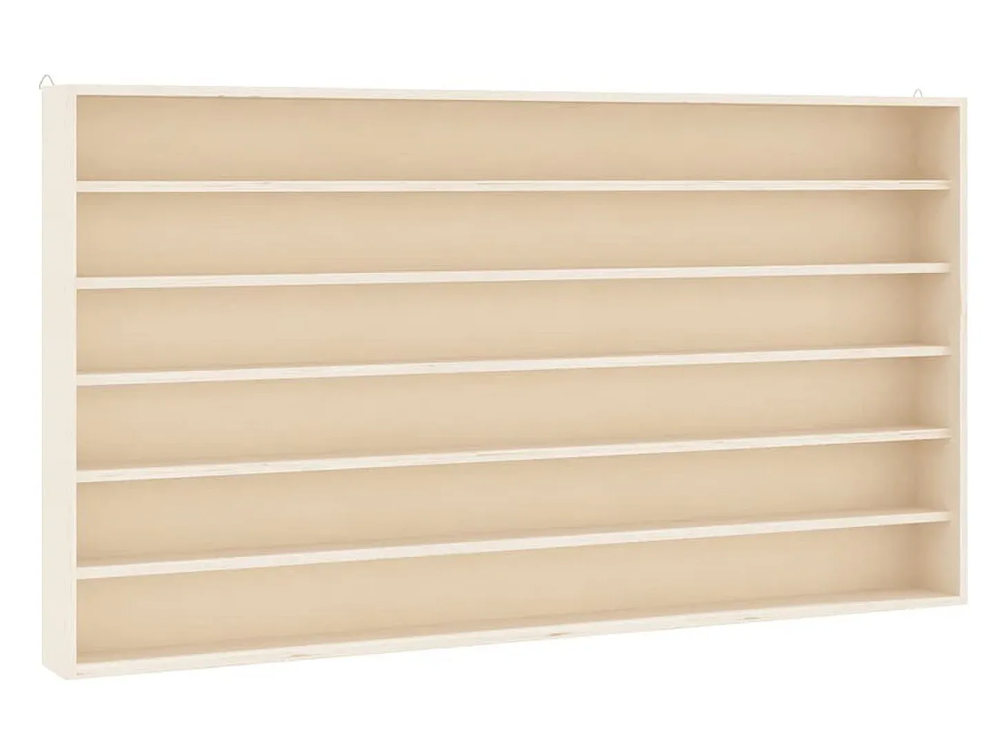 Vitrina de colección de madera con 6 estantes 100x8,5x55 cm